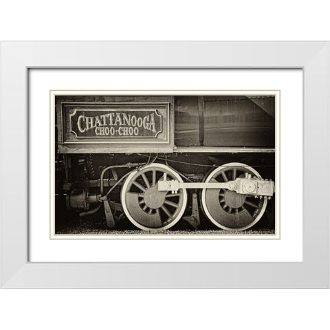 Scenic City 16 BW White Modern Wood Framed Art Print with Double Matting by Lee, Rachel
