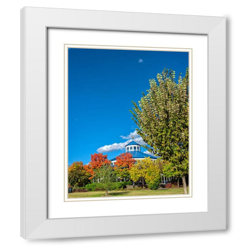Scenic City 18 White Modern Wood Framed Art Print with Double Matting by Lee, Rachel