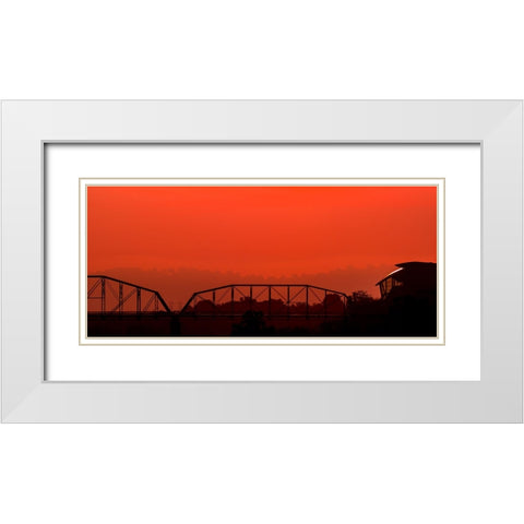 Scenic City 2 White Modern Wood Framed Art Print with Double Matting by Lee, Rachel