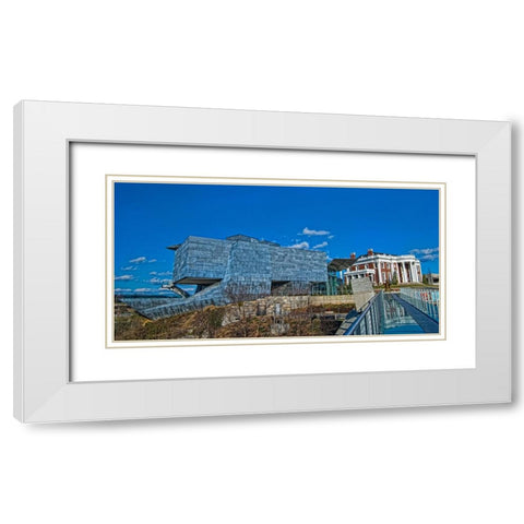 Scenic City 22 White Modern Wood Framed Art Print with Double Matting by Lee, Rachel
