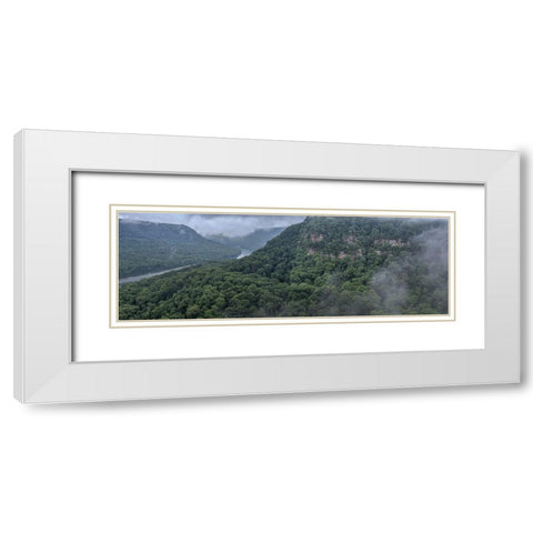 Scenic City 39 White Modern Wood Framed Art Print with Double Matting by Lee, Rachel