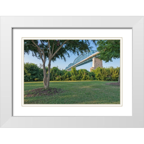 Scenic City 46 White Modern Wood Framed Art Print with Double Matting by Lee, Rachel