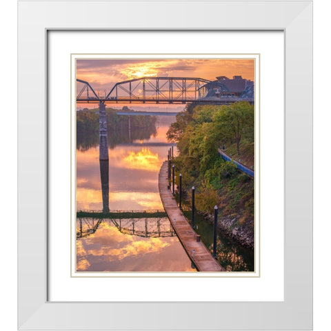 Scenic City 6 White Modern Wood Framed Art Print with Double Matting by Lee, Rachel