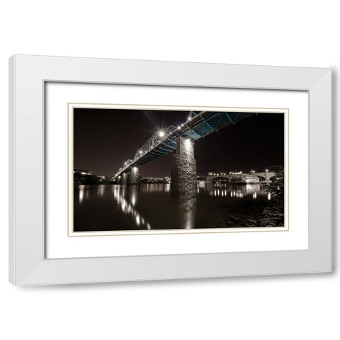 Scenic City 72 White Modern Wood Framed Art Print with Double Matting by Lee, Rachel