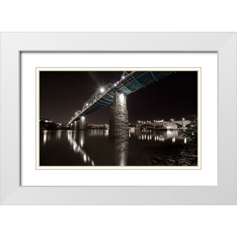Scenic City 72 White Modern Wood Framed Art Print with Double Matting by Lee, Rachel