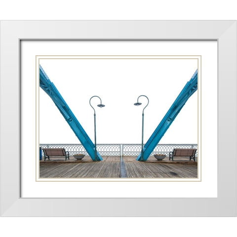 Scenic City 80 Horizontal White Modern Wood Framed Art Print with Double Matting by Lee, Rachel