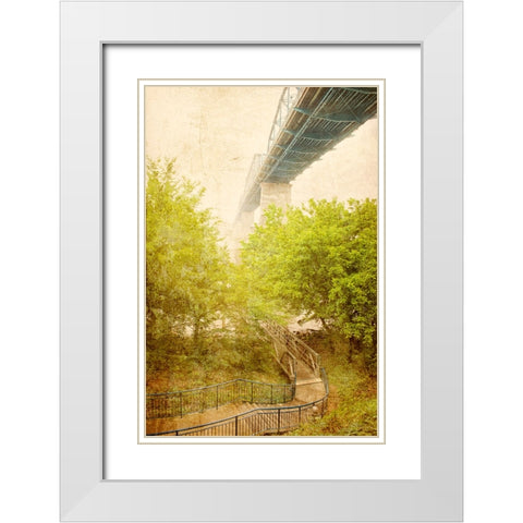 Scenic City 82 White Modern Wood Framed Art Print with Double Matting by Lee, Rachel