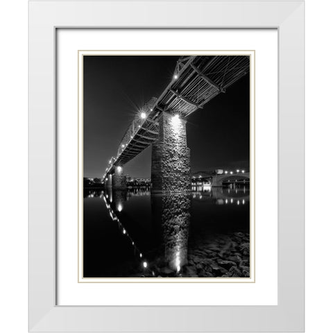Scenic City 88 White Modern Wood Framed Art Print with Double Matting by Lee, Rachel