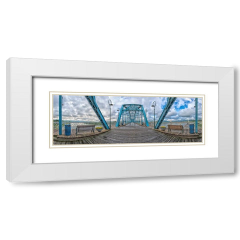 Scenic City 97 White Modern Wood Framed Art Print with Double Matting by Lee, Rachel