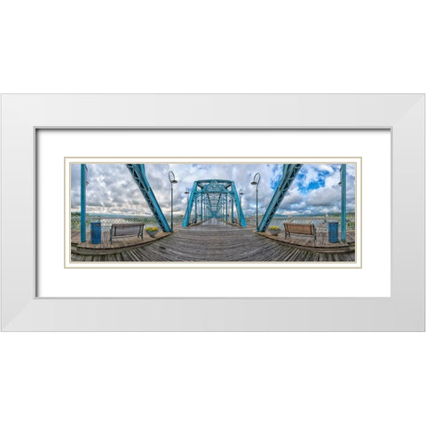 Scenic City 97 White Modern Wood Framed Art Print with Double Matting by Lee, Rachel