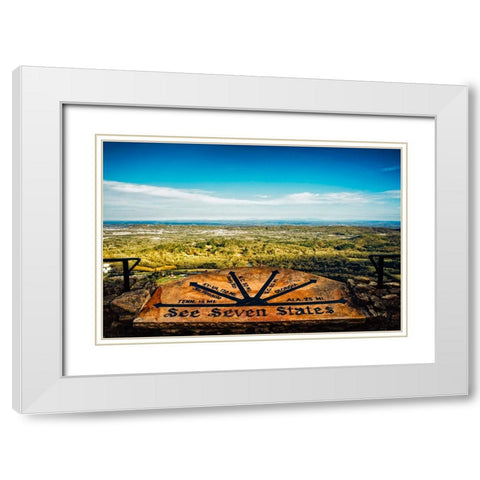 See Seven States White Modern Wood Framed Art Print with Double Matting by Lee, Rachel