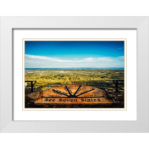 See Seven States White Modern Wood Framed Art Print with Double Matting by Lee, Rachel