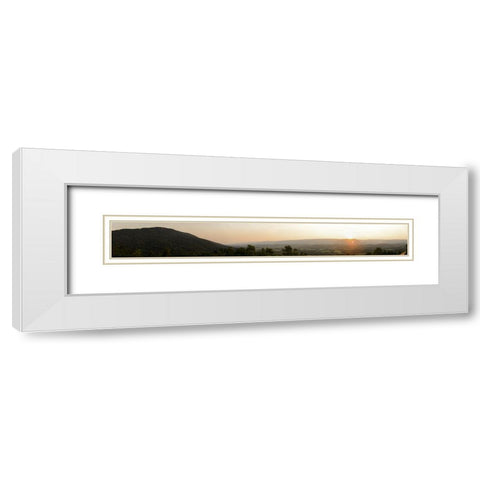 Sequatchie Valley Super Long Pano White Modern Wood Framed Art Print with Double Matting by Lee, Rachel