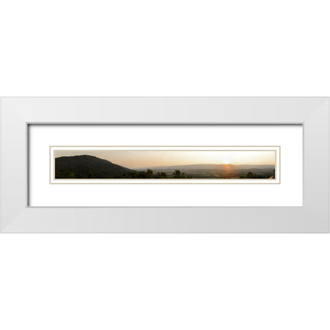 Sequatchie Valley Super Long Pano White Modern Wood Framed Art Print with Double Matting by Lee, Rachel
