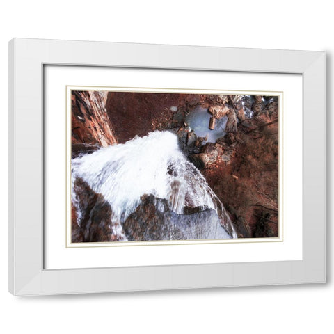 Signal Mountain Above 2 White Modern Wood Framed Art Print with Double Matting by Lee, Rachel