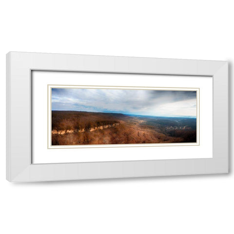 Signal Mountain Above 3 White Modern Wood Framed Art Print with Double Matting by Lee, Rachel