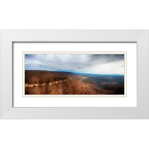 Signal Mountain Above 3 White Modern Wood Framed Art Print with Double Matting by Lee, Rachel