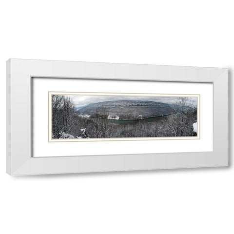 Signal Point Snow White Modern Wood Framed Art Print with Double Matting by Lee, Rachel