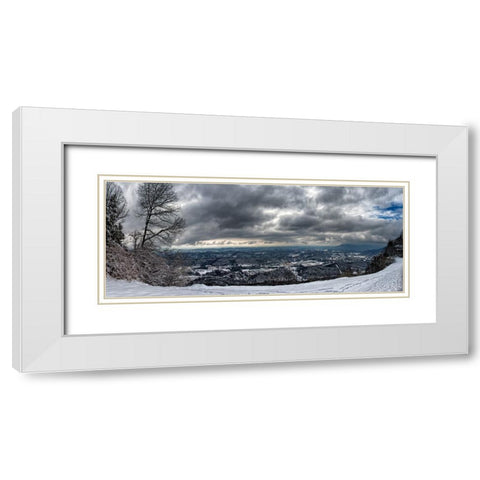 Signal to Lookout Snow White Modern Wood Framed Art Print with Double Matting by Lee, Rachel