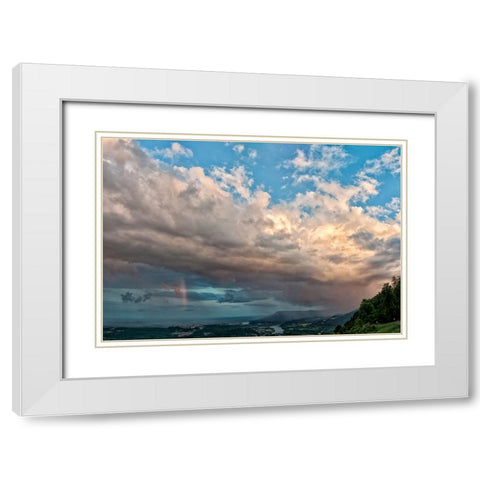Silver Lining White Modern Wood Framed Art Print with Double Matting by Lee, Rachel