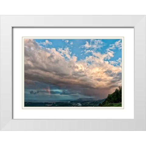Silver Lining White Modern Wood Framed Art Print with Double Matting by Lee, Rachel