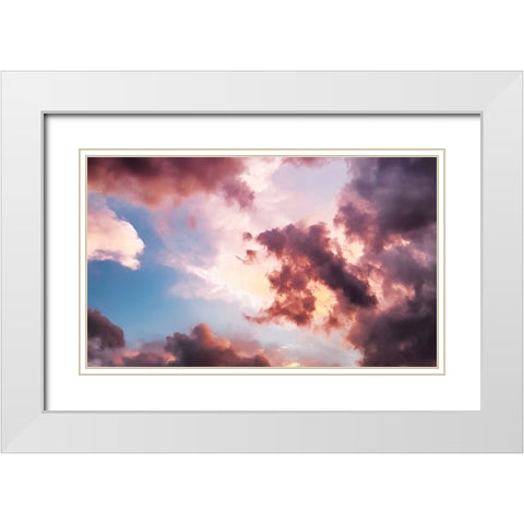 Sky 12 White Modern Wood Framed Art Print with Double Matting by Lee, Rachel
