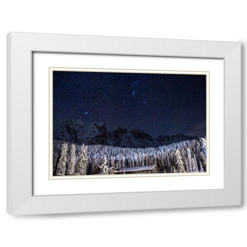 Sky 3 White Modern Wood Framed Art Print with Double Matting by Lee, Rachel