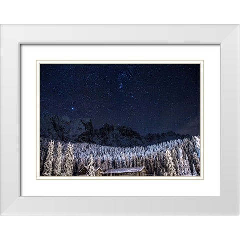 Sky 3 White Modern Wood Framed Art Print with Double Matting by Lee, Rachel