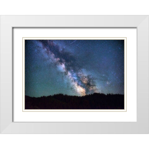 Sky 6 White Modern Wood Framed Art Print with Double Matting by Lee, Rachel