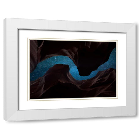 Sky 7 White Modern Wood Framed Art Print with Double Matting by Lee, Rachel