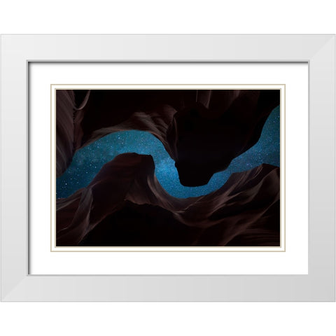 Sky 7 White Modern Wood Framed Art Print with Double Matting by Lee, Rachel