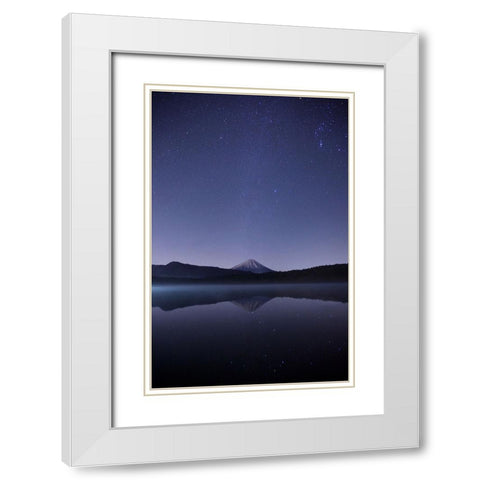 Sky 8 White Modern Wood Framed Art Print with Double Matting by Lee, Rachel