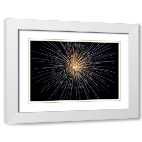 Sky 9 White Modern Wood Framed Art Print with Double Matting by Lee, Rachel