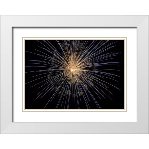 Sky 9 White Modern Wood Framed Art Print with Double Matting by Lee, Rachel