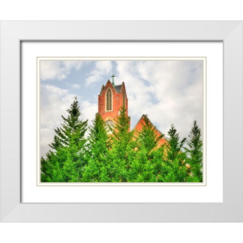 Sky is not the Limit White Modern Wood Framed Art Print with Double Matting by Lee, Rachel