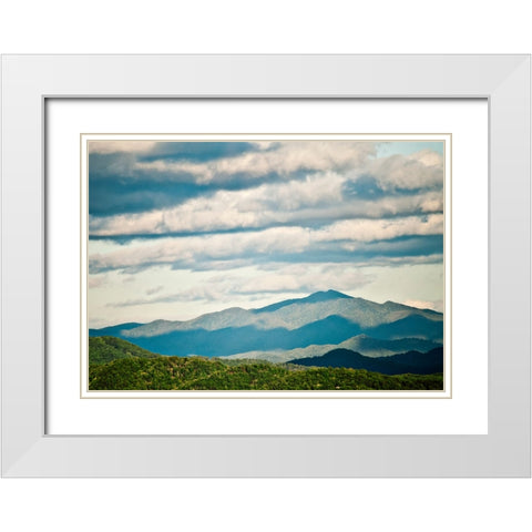 Smokey Shadows White Modern Wood Framed Art Print with Double Matting by Lee, Rachel