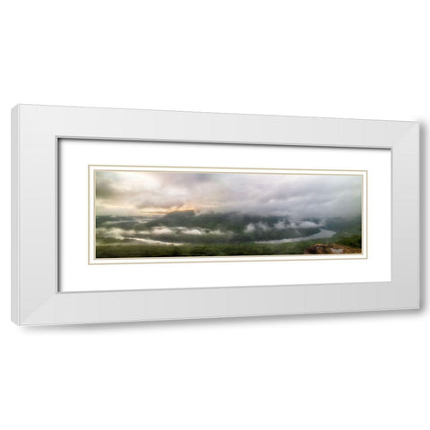Snooper Fog White Modern Wood Framed Art Print with Double Matting by Lee, Rachel