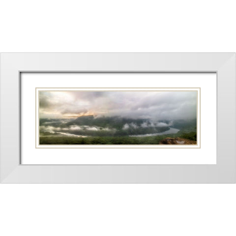 Snooper Fog White Modern Wood Framed Art Print with Double Matting by Lee, Rachel