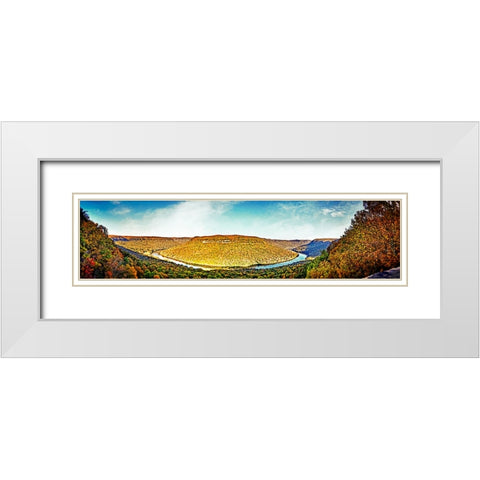Snoopers Rock Pano White Modern Wood Framed Art Print with Double Matting by Lee, Rachel