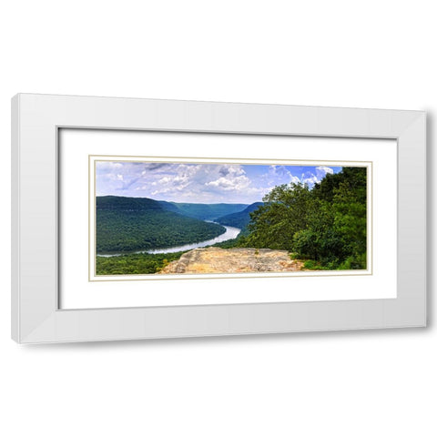 Snoopers Rock Summer 2 White Modern Wood Framed Art Print with Double Matting by Lee, Rachel