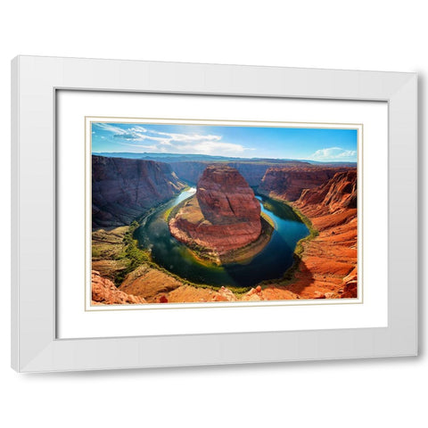 Southwest 5 White Modern Wood Framed Art Print with Double Matting by Lee, Rachel