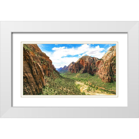 Southwest 6 White Modern Wood Framed Art Print with Double Matting by Lee, Rachel