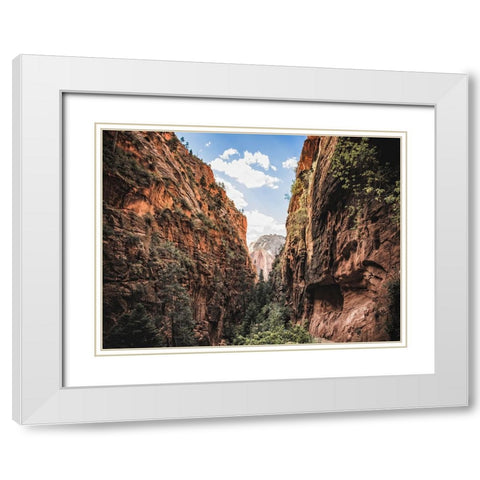 Southwest 9 White Modern Wood Framed Art Print with Double Matting by Lee, Rachel