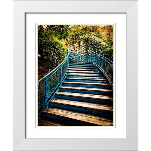 Step Up Saturation Vignette White Modern Wood Framed Art Print with Double Matting by Lee, Rachel