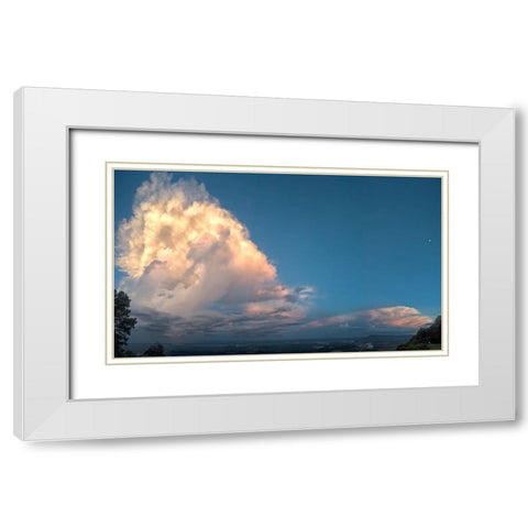 Storm Over Chattanooga White Modern Wood Framed Art Print with Double Matting by Lee, Rachel