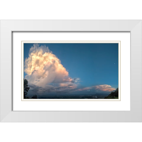 Storm Over Chattanooga White Modern Wood Framed Art Print with Double Matting by Lee, Rachel