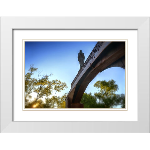 The Crossing White Modern Wood Framed Art Print with Double Matting by Lee, Rachel
