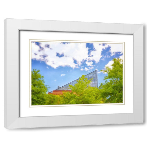 The Roof White Modern Wood Framed Art Print with Double Matting by Lee, Rachel