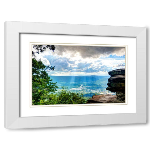 To Lookout Valley White Modern Wood Framed Art Print with Double Matting by Lee, Rachel
