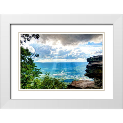 To Lookout Valley White Modern Wood Framed Art Print with Double Matting by Lee, Rachel